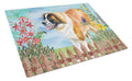 Saint Bernard Spring Cutting Board Tempered Glass Kitchen Cutting Surface, Heat Resistant Chopping, Non-Slip Feet, Food Prep & Serving