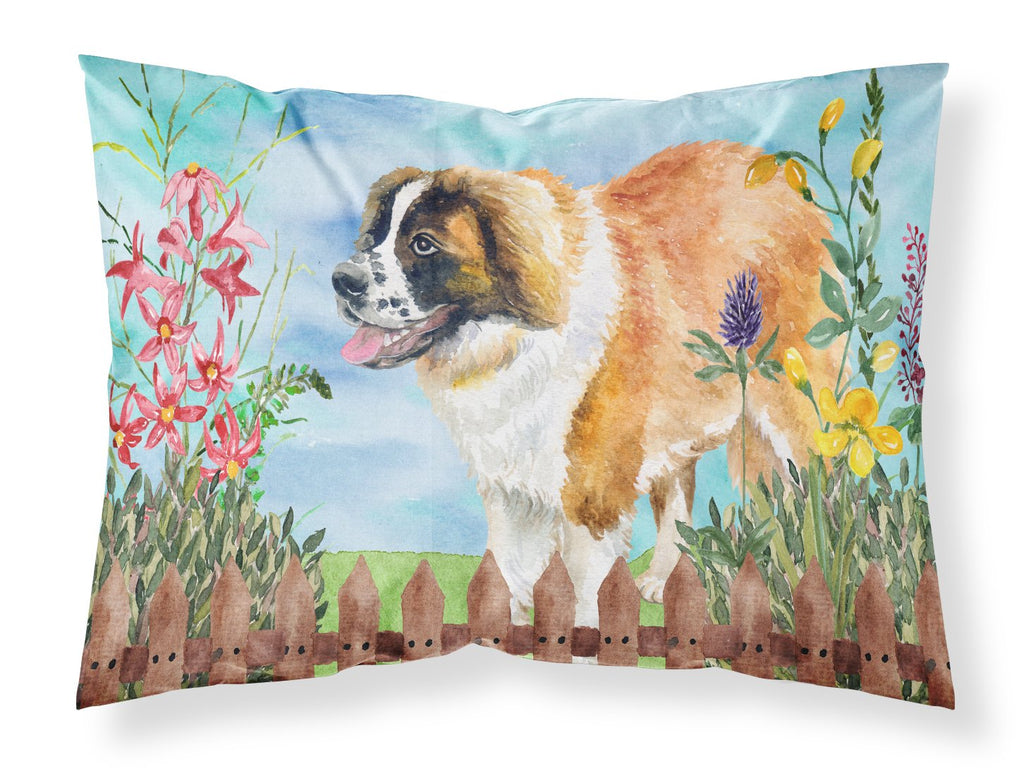 Saint Bernard Spring Standard Pillowcase Lightweight Super Soft Easy Care Decorative Artwork Pillowcase, Standard
