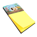 Pekingese Spring Watercolor Sticky Note Holder Refillable Dispenser Desk Accessory 3x3 Pad Gift