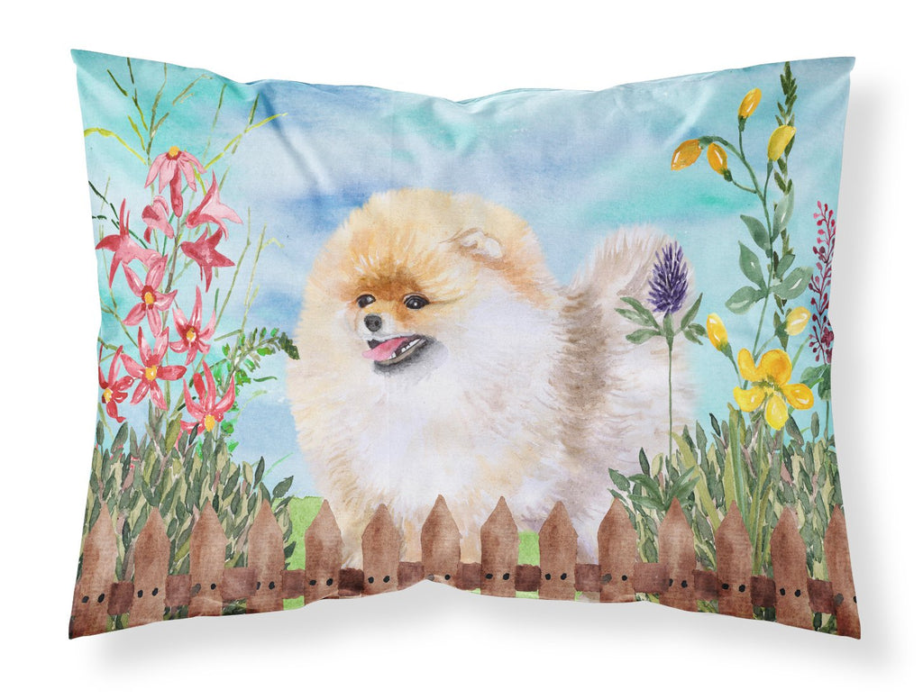 Pomeranian Spring Standard Pillowcase Lightweight Super Soft Easy Care Decorative Artwork Pillowcase, Standard
