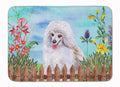 Medium White Poodle Spring Memory Foam Kitchen Mat Machine Washable Anti-Fatigue Cushion Comfort Bath or Kitchen Rug