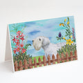 Sealyham Terrier Spring Greeting Cards Pack of 8 Blank Cards with Envelopes Whimsical A7 Size 5x7