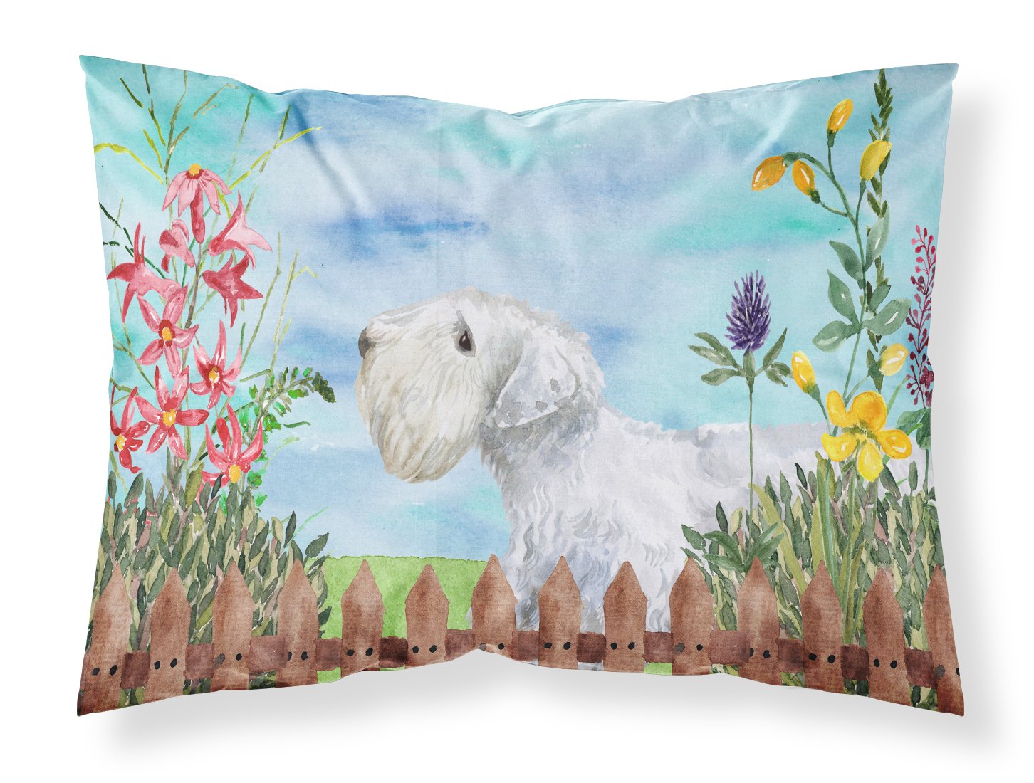 Sealyham Terrier Spring Standard Pillowcase Lightweight Super Soft Easy Care Decorative Artwork Pillowcase, Standard