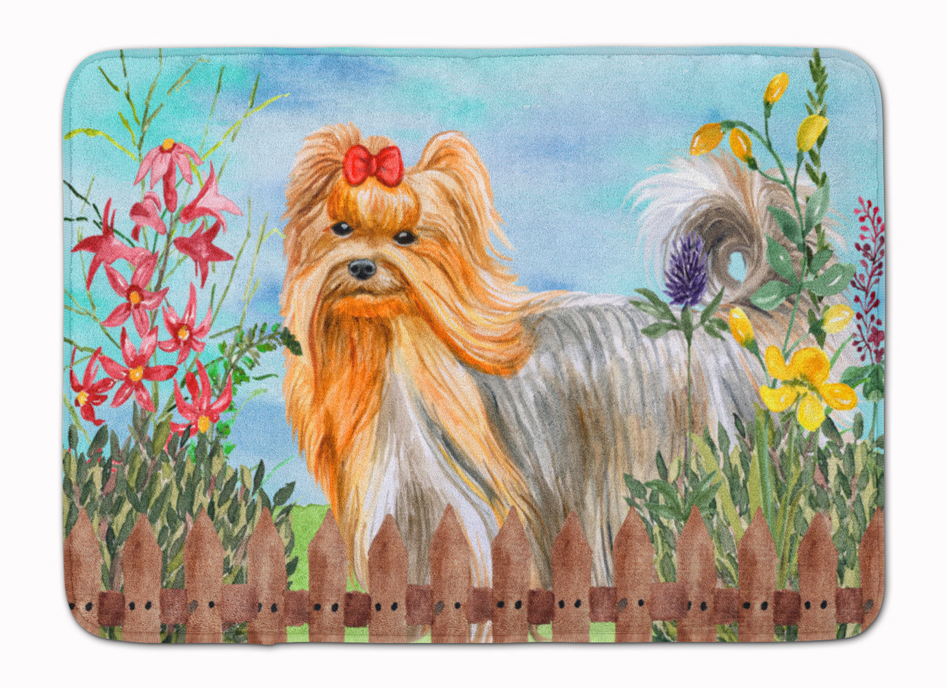 Yorkshire Terrier Spring Memory Foam Kitchen Mat Machine Washable Anti-Fatigue Cushion Comfort Bath or Kitchen Rug