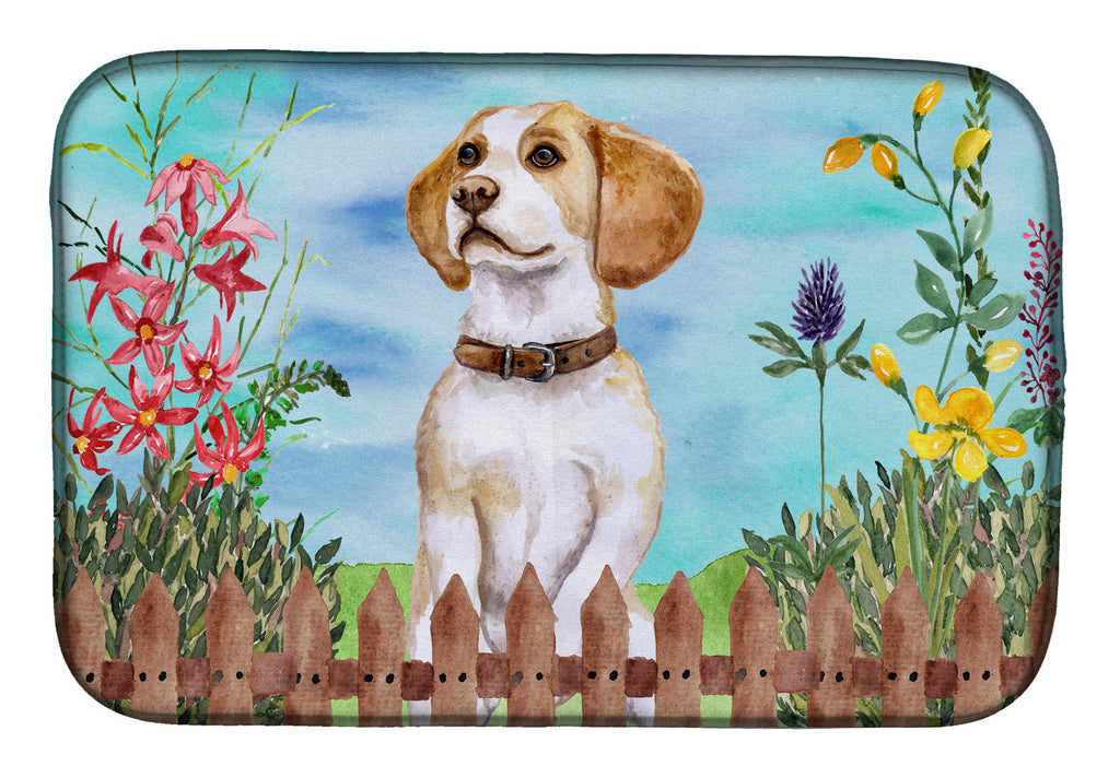 Beagle Spring Dish Drying Mat Absorbent Dish Drying Mat Pad for Kitchen Counter Dish Drainer Mat for Countertop, 14 x 21", Multicolor