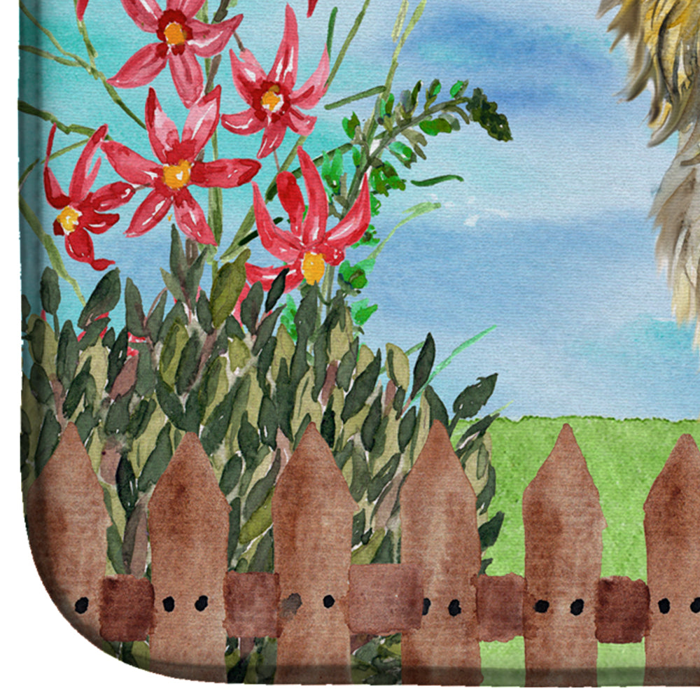 Brussels Griffon Spring Dish Drying Mat Absorbent Dish Drying Mat Pad for Kitchen Counter Dish Drainer Mat for Countertop, 14 x 21", Multicolor