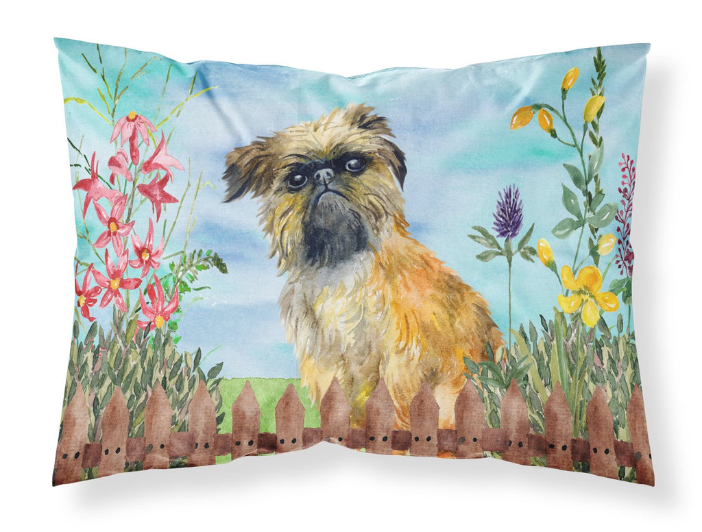 Brussels Griffon Spring Standard Pillowcase Lightweight Super Soft Easy Care Decorative Artwork Pillowcase, Standard