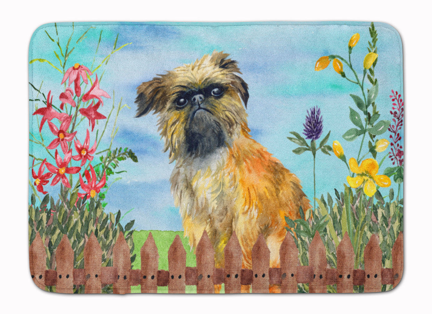 Brussels Griffon Spring Memory Foam Kitchen Mat Machine Washable Anti-Fatigue Cushion Comfort Bath or Kitchen Rug