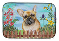 French Bulldog Spring Dish Drying Mat Absorbent Dish Drying Mat Pad for Kitchen Counter Dish Drainer Mat for Countertop, 14 x 21", Multicolor