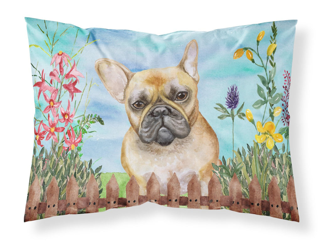 French Bulldog Spring Standard Pillowcase Lightweight Super Soft Easy Care Decorative Artwork Pillowcase, Standard