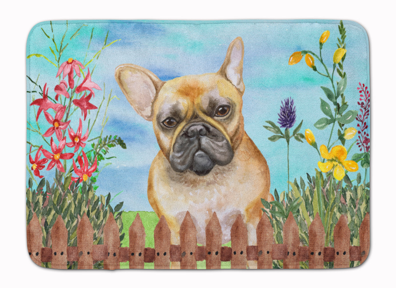 French Bulldog Spring Memory Foam Kitchen Mat Machine Washable Anti-Fatigue Cushion Comfort Bath or Kitchen Rug