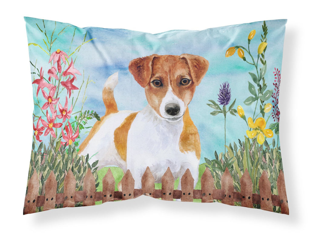 Jack Russell Terrier Spring Standard Pillowcase Lightweight Super Soft Easy Care Decorative Artwork Pillowcase, Standard