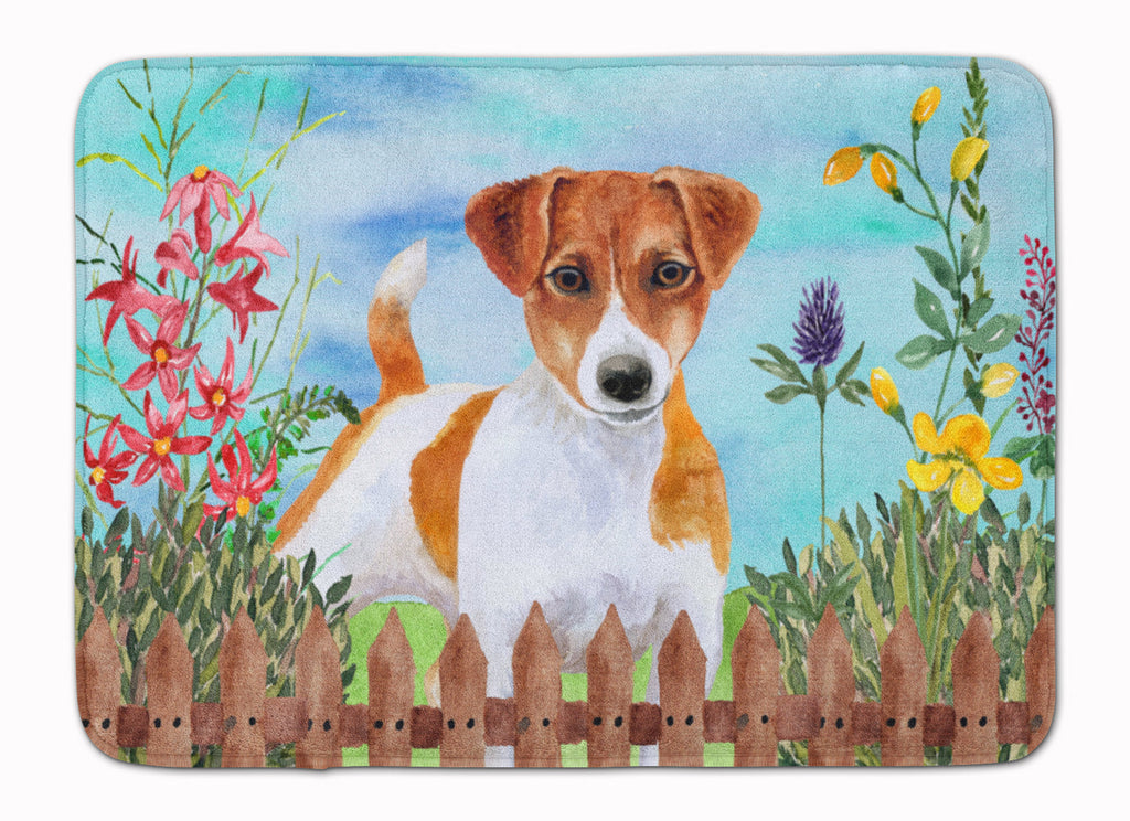 Jack Russell Terrier Spring Memory Foam Kitchen Mat Machine Washable Anti-Fatigue Cushion Comfort Bath or Kitchen Rug