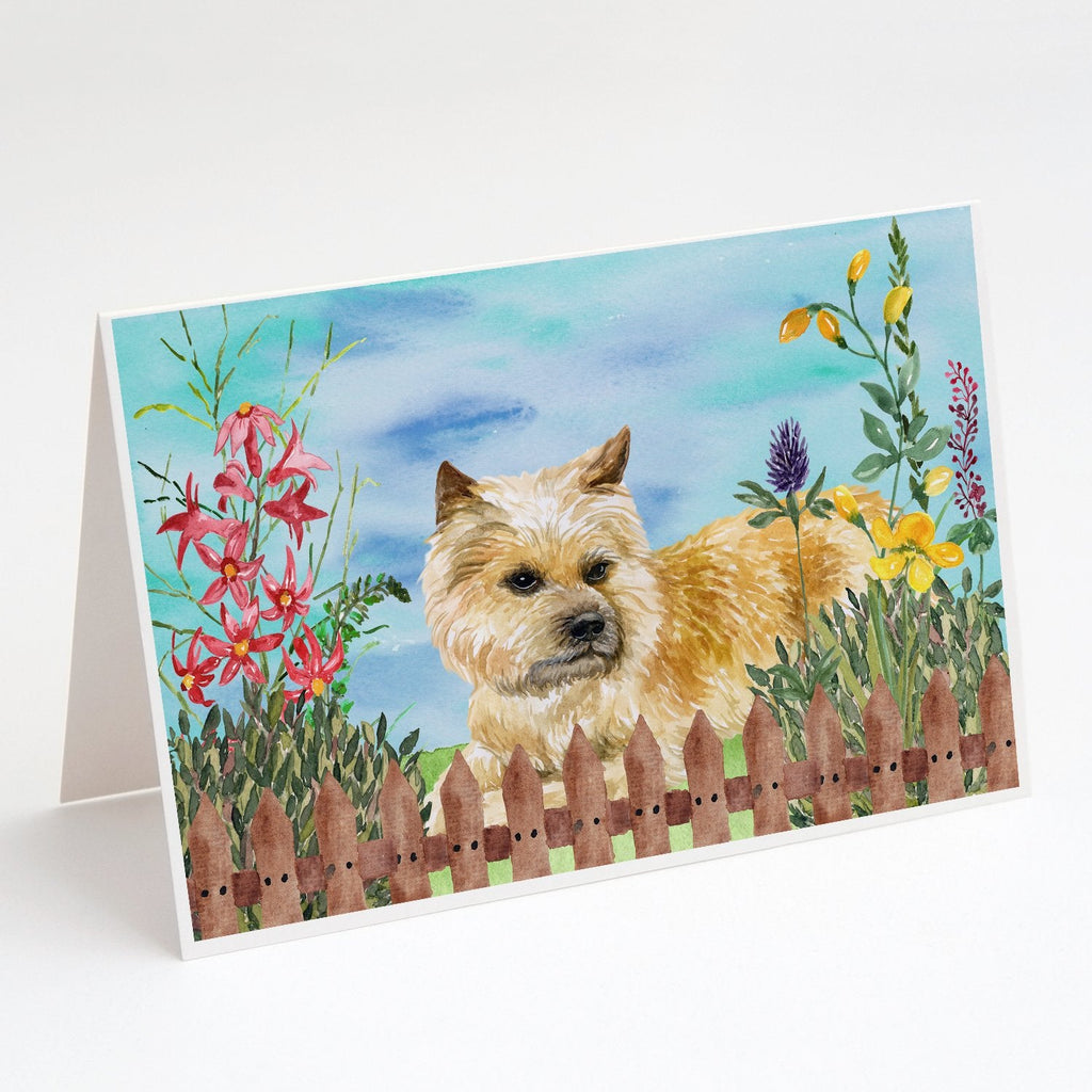 Cairn Terrier Spring Greeting Cards Pack of 8 Blank Cards with Envelopes Whimsical A7 Size 5x7