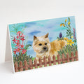 Cairn Terrier Spring Greeting Cards Pack of 8 Blank Cards with Envelopes Whimsical A7 Size 5x7