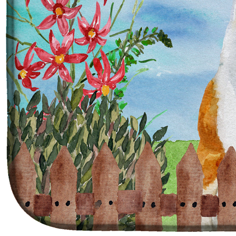 Basenji Spring Dish Drying Mat Absorbent Dish Drying Mat Pad for Kitchen Counter Dish Drainer Mat for Countertop, 14 x 21", Multicolor