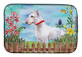 Bull Terrier Spring Dish Drying Mat Absorbent Dish Drying Mat Pad for Kitchen Counter Dish Drainer Mat for Countertop, 14 x 21", Multicolor