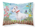 Bull Terrier Spring Standard Pillowcase Lightweight Super Soft Easy Care Decorative Artwork Pillowcase, Standard