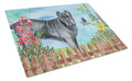 Cane Corso Spring Cutting Board Tempered Glass Kitchen Cutting Surface, Heat Resistant Chopping, Non-Slip Feet, Food Prep & Serving