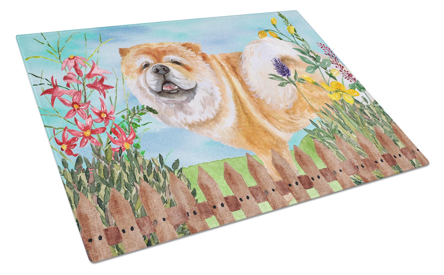 Cane Corso Spring Cutting Board Tempered Glass Kitchen Cutting Surface, Heat Resistant Chopping, Non-Slip Feet, Food Prep & Serving