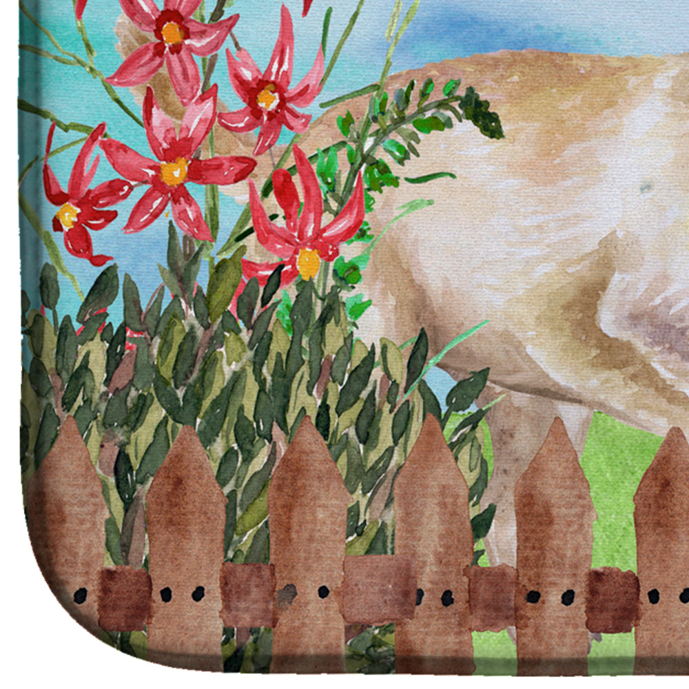 Chihuahua Leg up Spring Dish Drying Mat Absorbent Dish Drying Mat Pad for Kitchen Counter Dish Drainer Mat for Countertop, 14 x 21", Multicolor