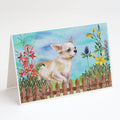 Chihuahua Leg up Spring Greeting Cards Pack of 8 Blank Cards with Envelopes Whimsical A7 Size 5x7