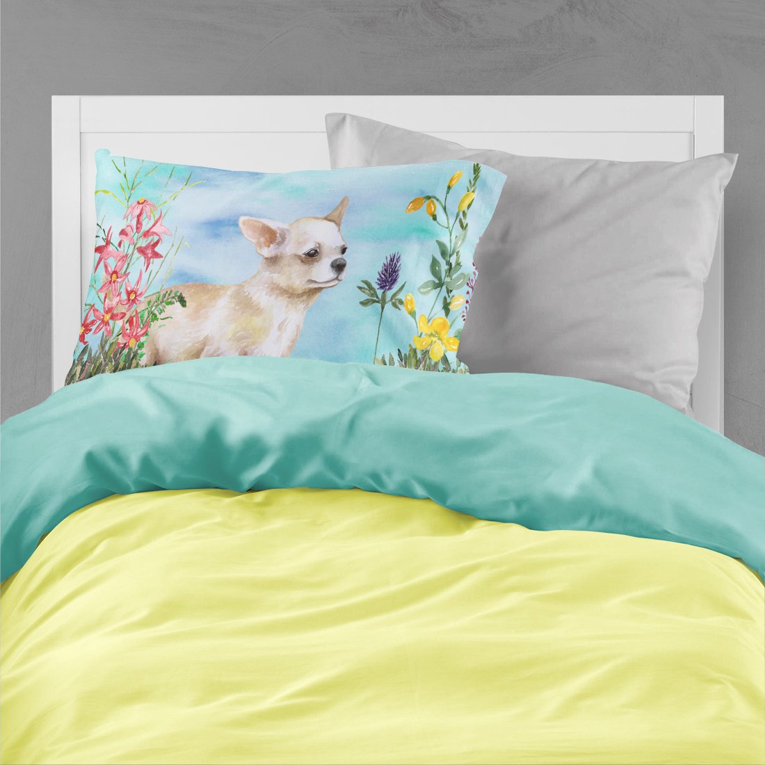 Chihuahua Leg up Spring Standard Pillowcase Lightweight Super Soft Easy Care Decorative Artwork Pillowcase, Standard
