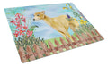Italian Greyhound Spring Cutting Board Tempered Glass Kitchen Cutting Surface, Heat Resistant Chopping, Non-Slip Feet, Food Prep & Serving