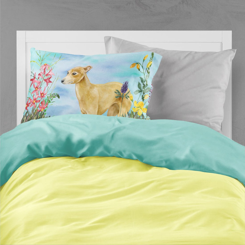 Italian Greyhound Spring Standard Pillowcase Lightweight Super Soft Easy Care Decorative Artwork Pillowcase, Standard