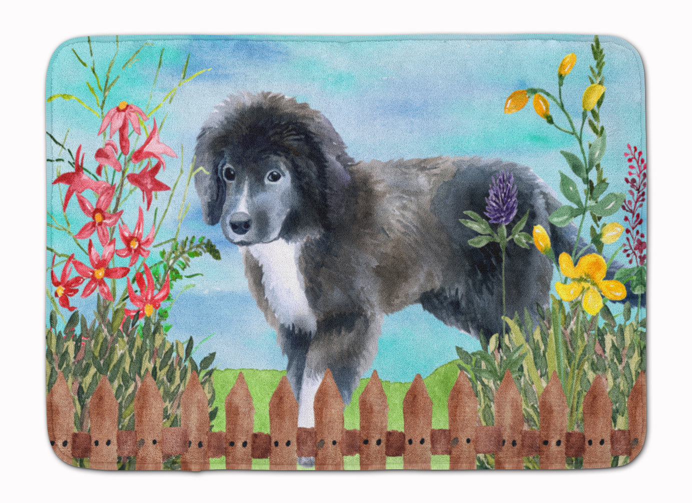 Newfoundland Puppy Spring Memory Foam Kitchen Mat Machine Washable Anti-Fatigue Cushion Comfort Bath or Kitchen Rug