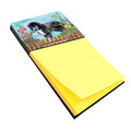 Newfoundland Puppy Spring Watercolor Sticky Note Holder Refillable Dispenser Desk Accessory 3x3 Pad Gift