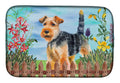 Welsh Terrier Spring Dish Drying Mat Absorbent Dish Drying Mat Pad for Kitchen Counter Dish Drainer Mat for Countertop, 14 x 21", Multicolor