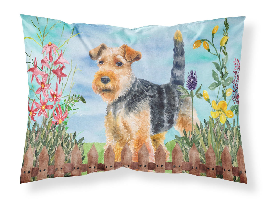 Welsh Terrier Spring Standard Pillowcase Lightweight Super Soft Easy Care Decorative Artwork Pillowcase, Standard