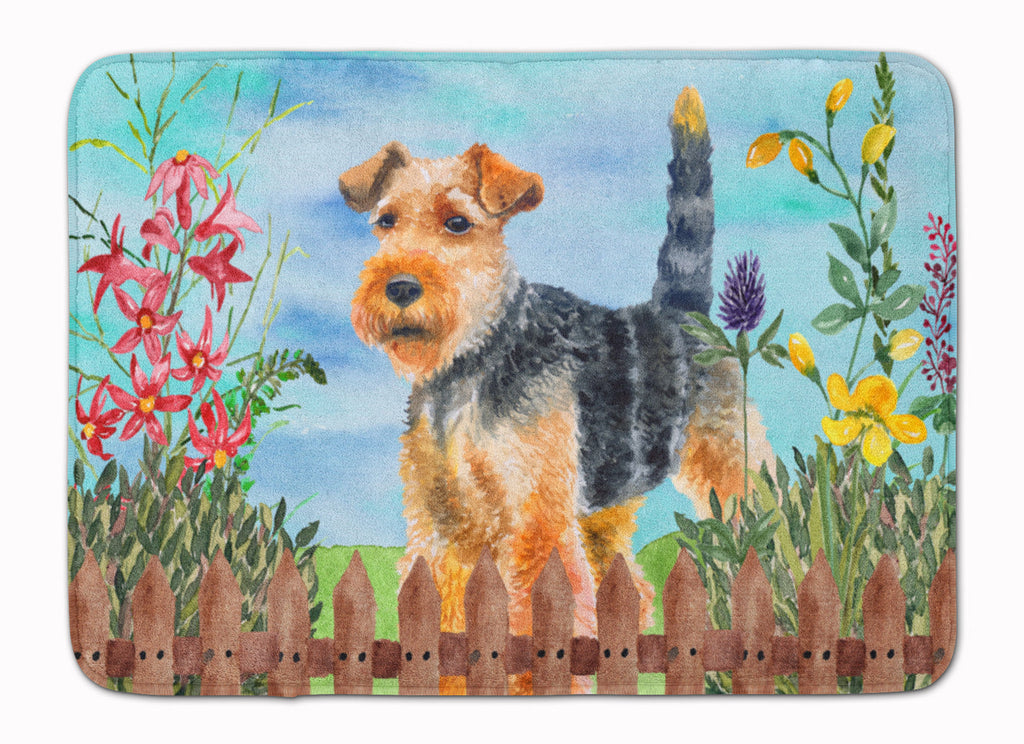 Welsh Terrier Spring Memory Foam Kitchen Mat Machine Washable Anti-Fatigue Cushion Comfort Bath or Kitchen Rug