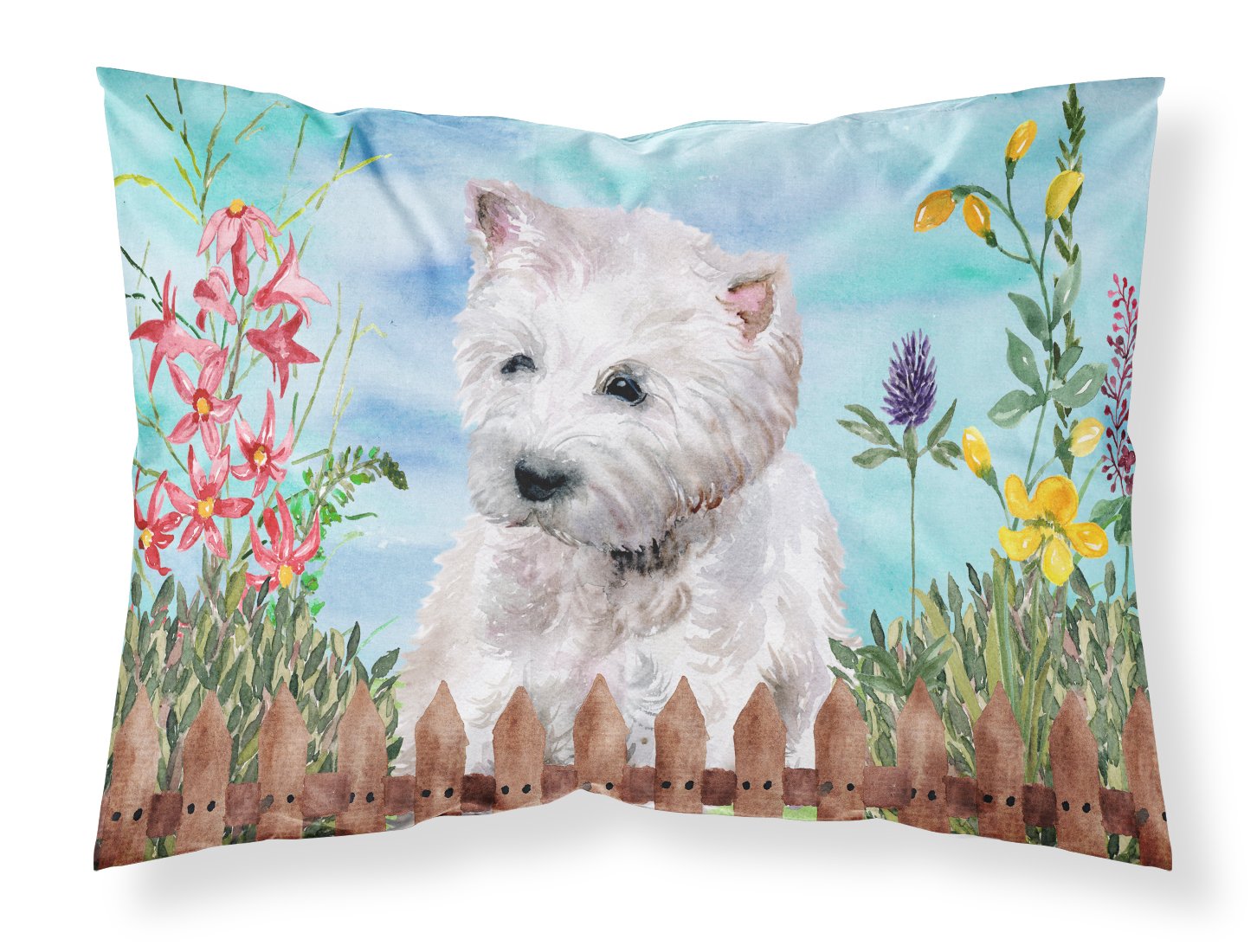 Westie Spring Standard Pillowcase Lightweight Super Soft Easy Care Decorative Artwork Pillowcase, Standard