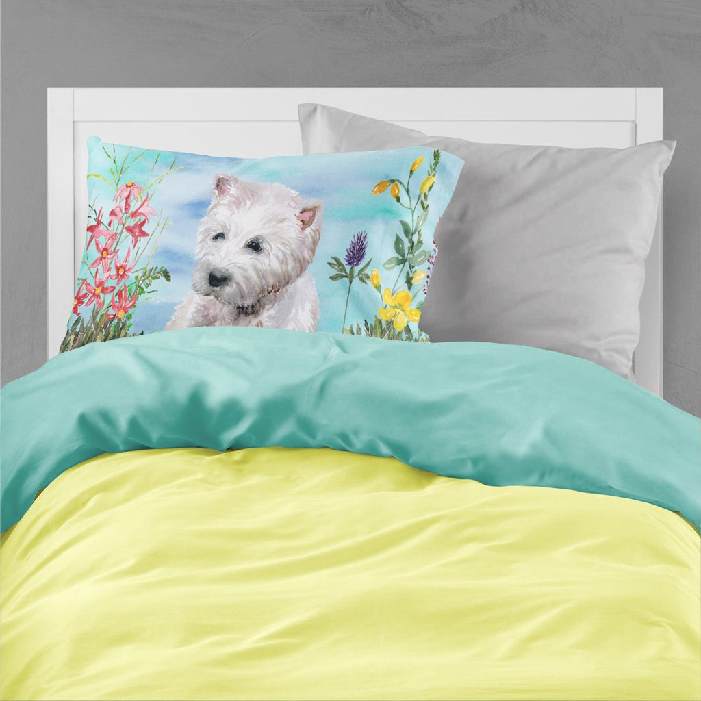 Westie Spring Standard Pillowcase Lightweight Super Soft Easy Care Decorative Artwork Pillowcase, Standard