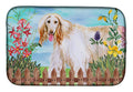 Afghan Hound Spring Dish Drying Mat Absorbent Dish Drying Mat Pad for Kitchen Counter Dish Drainer Mat for Countertop, 14 x 21", Multicolor