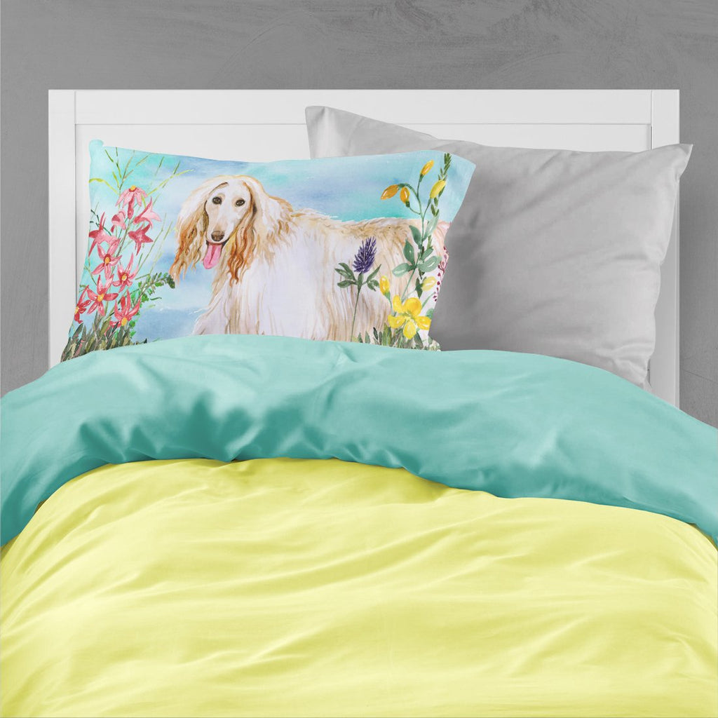 Afghan Hound Spring Standard Pillowcase Lightweight Super Soft Easy Care Decorative Artwork Pillowcase, Standard