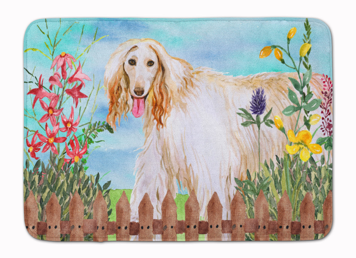 Afghan Hound Spring Memory Foam Kitchen Mat Machine Washable Anti-Fatigue Cushion Comfort Bath or Kitchen Rug