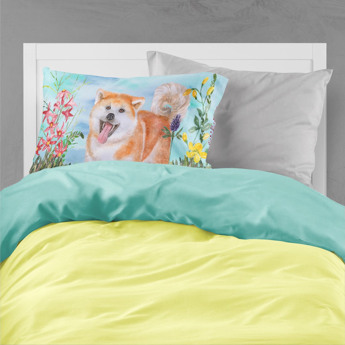 Akita Spring Standard Pillowcase Lightweight Super Soft Easy Care Decorative Artwork Pillowcase, Standard