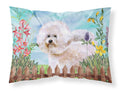 Bichon Frise #2 Spring Standard Pillowcase Lightweight Super Soft Easy Care Decorative Artwork Pillowcase, Standard