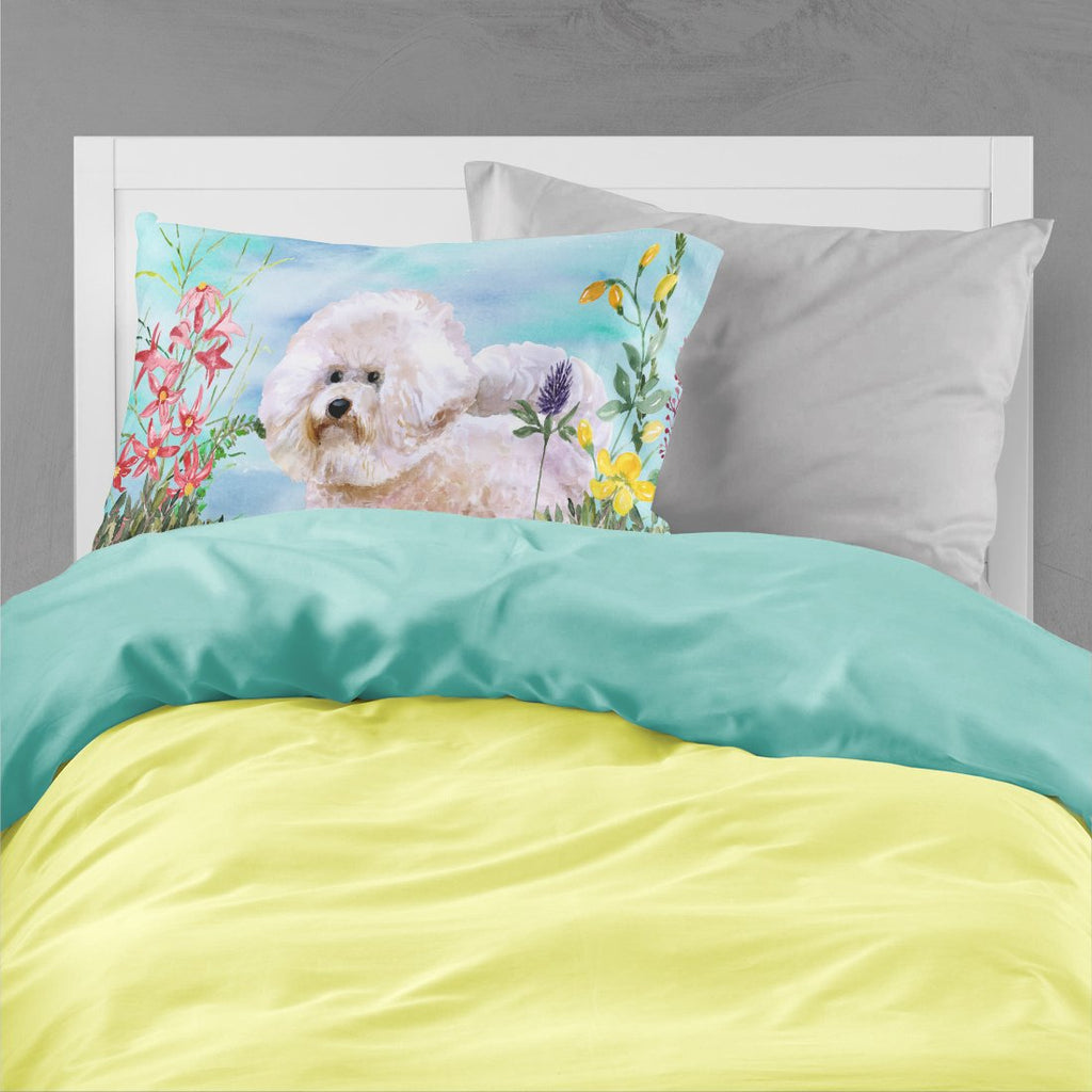 Bichon Frise #2 Spring Standard Pillowcase Lightweight Super Soft Easy Care Decorative Artwork Pillowcase, Standard