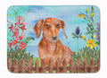 Red Dachshund Spring Memory Foam Kitchen Mat Machine Washable Anti-Fatigue Cushion Comfort Bath or Kitchen Rug