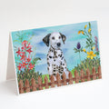 Dalmatian Puppy Spring Greeting Cards Pack of 8 Blank Cards with Envelopes Whimsical A7 Size 5x7