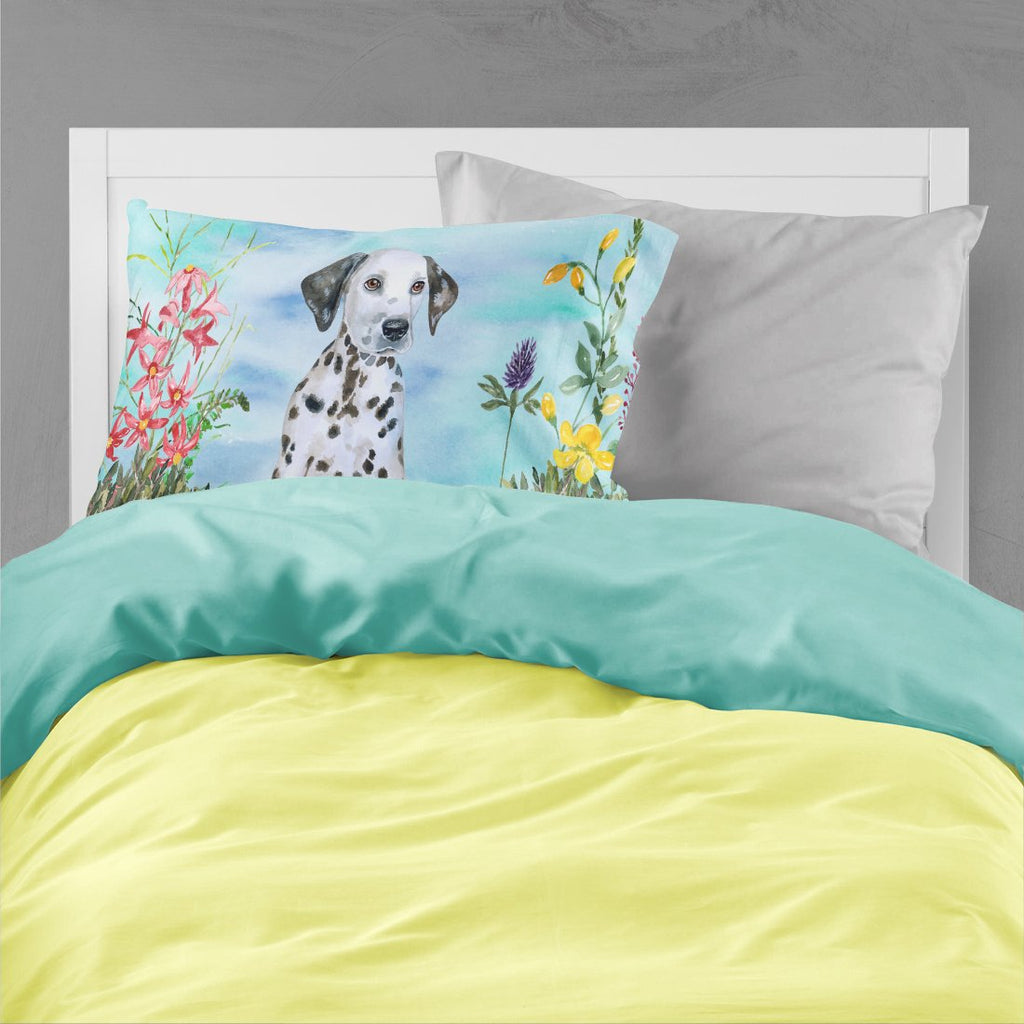 Dalmatian Puppy Spring Standard Pillowcase Lightweight Super Soft Easy Care Decorative Artwork Pillowcase, Standard
