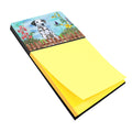 Dalmatian Puppy Spring Watercolor Sticky Note Holder Refillable Dispenser Desk Accessory 3x3 Pad Gift