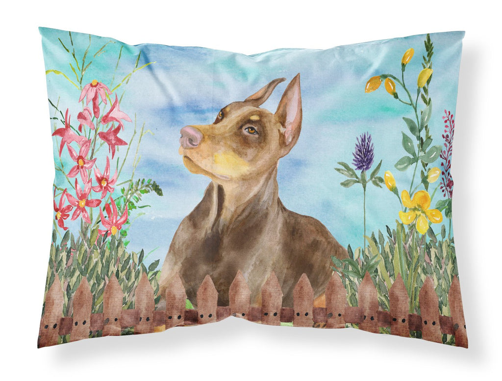 Doberman Pinscher Spring Standard Pillowcase Lightweight Super Soft Easy Care Decorative Artwork Pillowcase, Standard