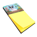 French Bulldog Black White Spring Watercolor Sticky Note Holder Refillable Dispenser Desk Accessory 3x3 Pad Gift