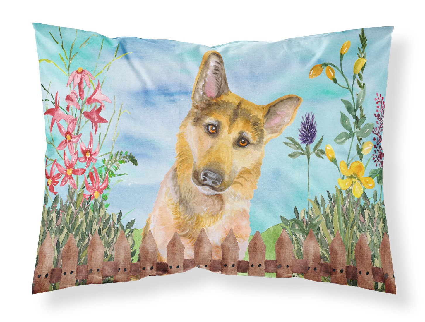 German Shepherd #2 Spring Standard Pillowcase Lightweight Super Soft Easy Care Decorative Artwork Pillowcase, Standard