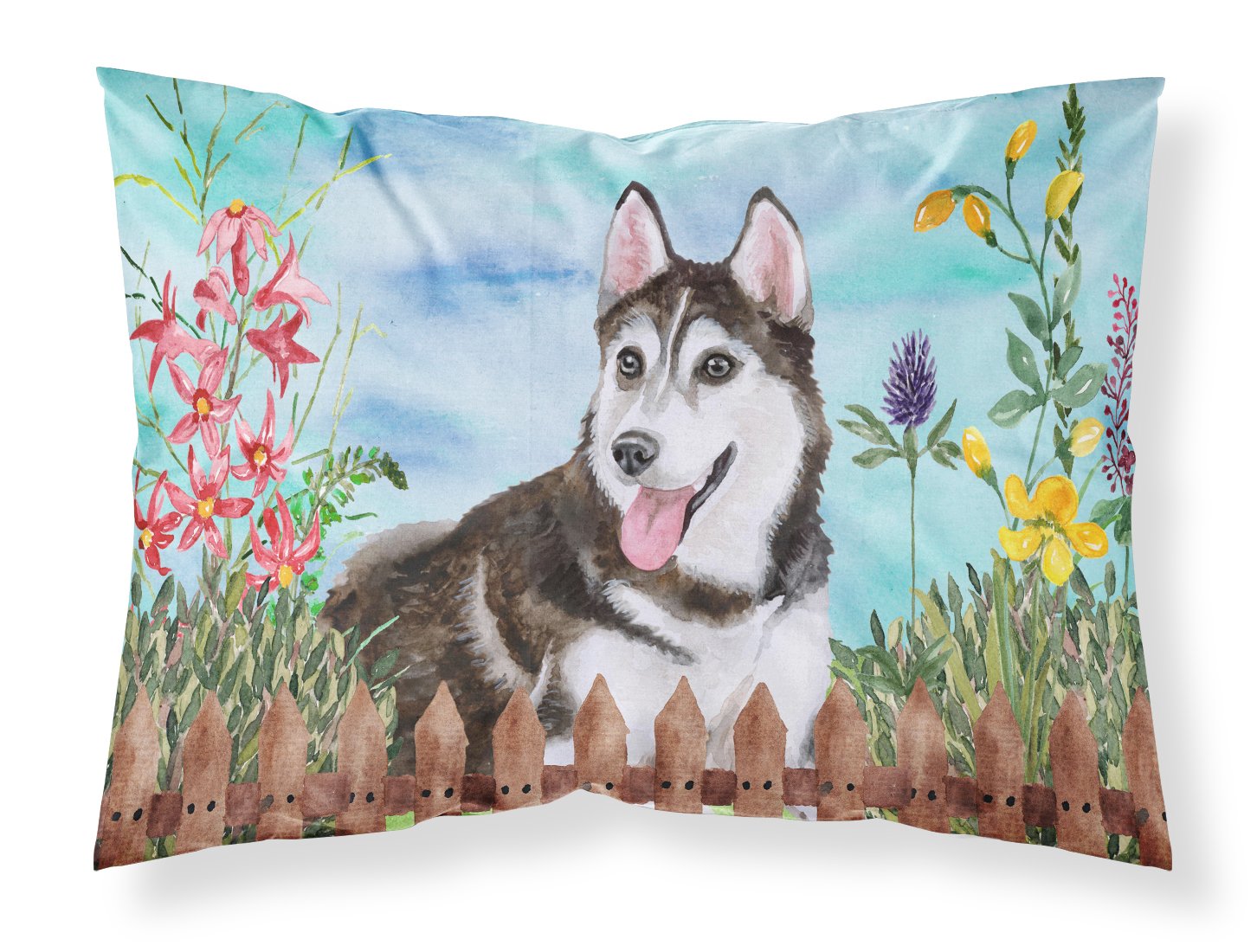 Siberian Husky #2 Spring Standard Pillowcase Lightweight Super Soft Easy Care Decorative Artwork Pillowcase, Standard